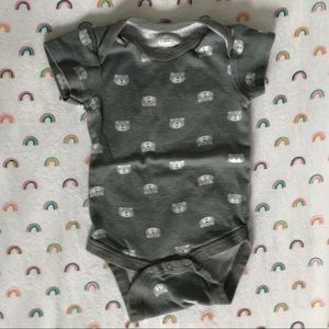 Gray bear onesie